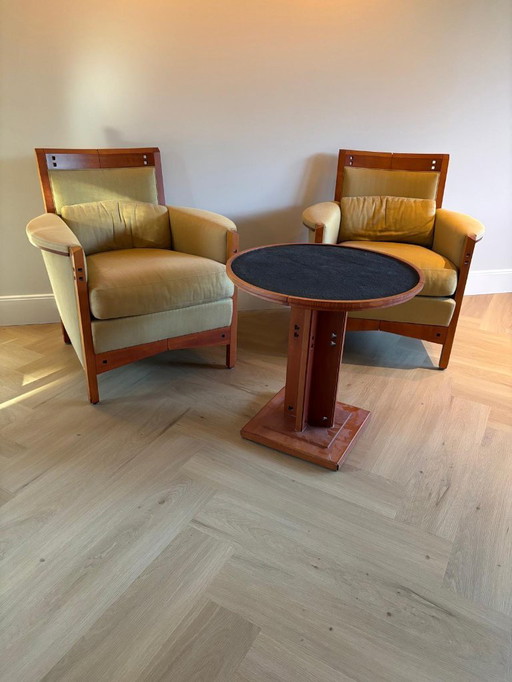 Fauteuils Giorgetti Galaxy Peggy avec table