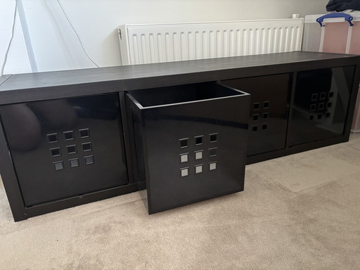 Ikea Kallax with boxes