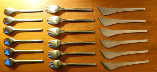 GEORG JENSEN 1955 Couverts de MAGNUS STEPHENSEN modèle TUJA TANAQUIL