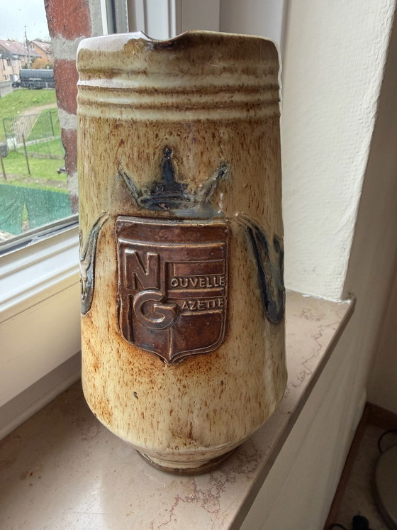 Stoneware jug mug from Bouffioulx signed Guérin - Nouvelle Gazette (NG), Vases, Ceramic, Brown (photo 4 of 5)