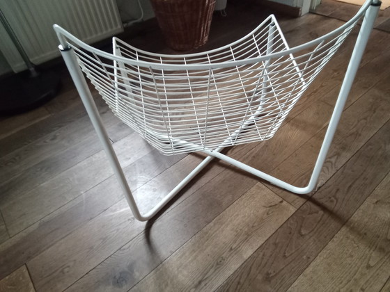 Image 1 of Niels gammelgaard fauteuil vintage en fil blanc vintage