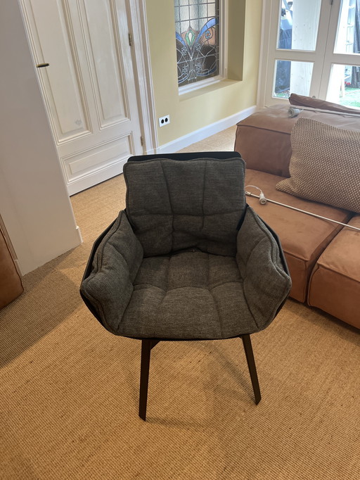 Sedia girevole da pranzo Husk di B&amp;B Italia di Patricia Urquiola