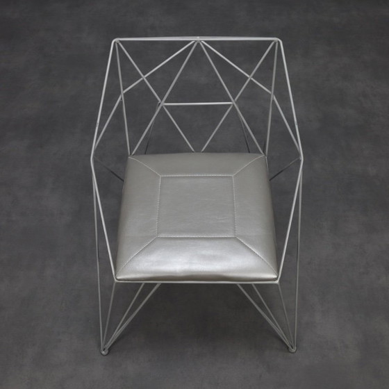 Image 1 of 6x sedie da pranzo con struttura in filo metallico, rare