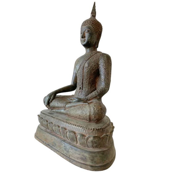 Estatua antigua de Buda tailandés en bronce – estilo Ayutthaya, siglos XVIII–XIX lote 173 – Esculturas (photo 2 of 10)