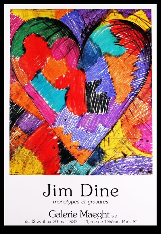 Image 1 of Dine, Jim - Heart - Color offset lithograph - Maeght, Paris 1983