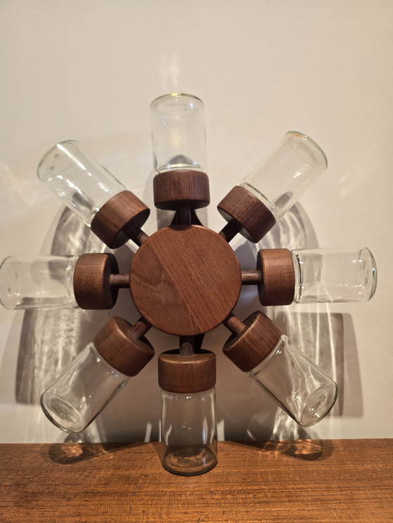 Image 1 of Vintage 1964 Digsmed teak spice carousel