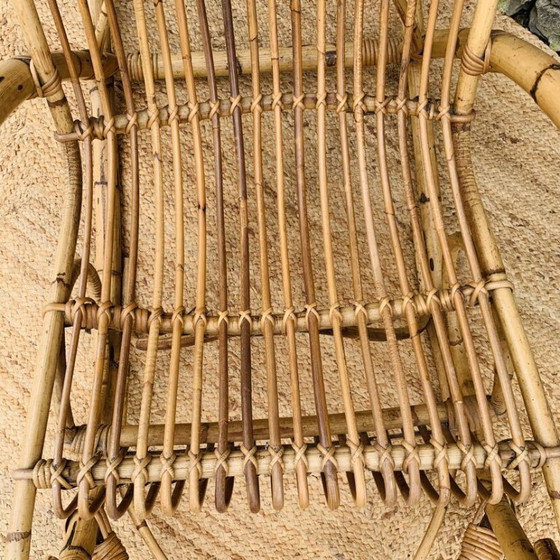 Image 1 of Coppia di sedie a dondolo in rattan di rohe noordwolde