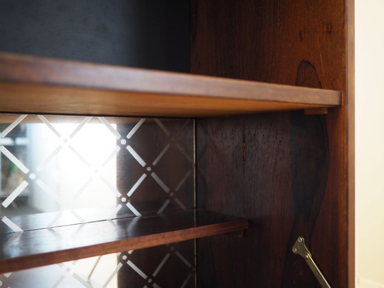 Danish rosewood veneered bookcase with bar cabinet, Vemb Møbelfabrik, 1970s, High Boards, Black (photo 10 of 21)