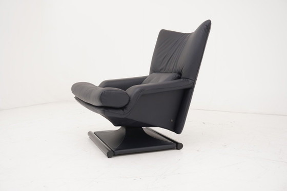 Rolf Benz 6500 Poltrona Funzione Relax Poltrona Reclinabile Pelle blu scuro – Poltrone (photo 8 of 9)