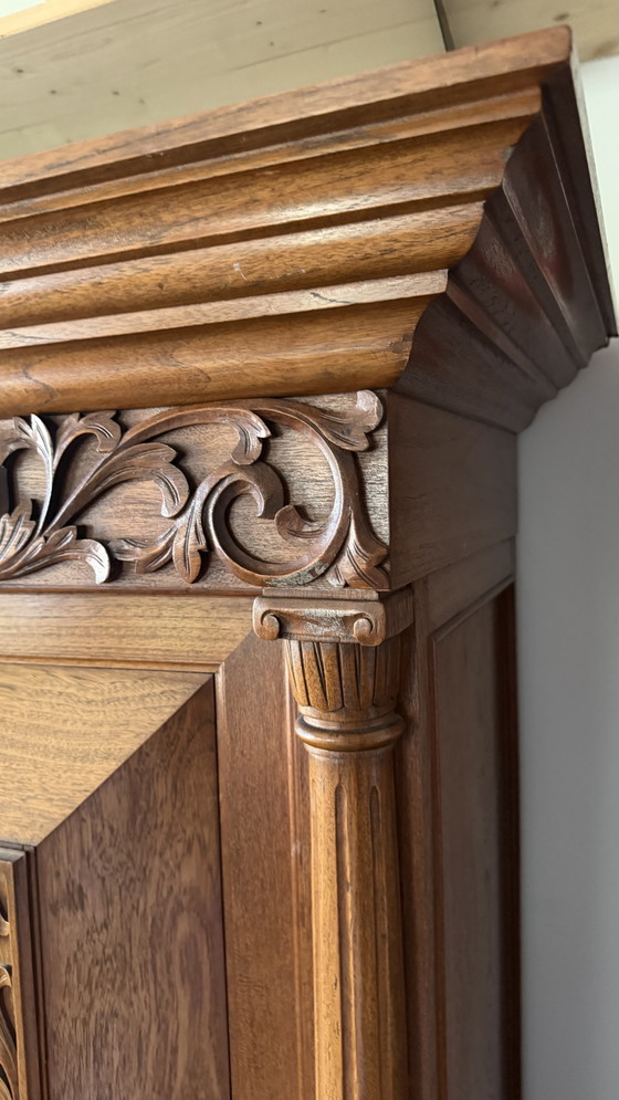 Image 1 of Antique Javanese mahogany wall unit