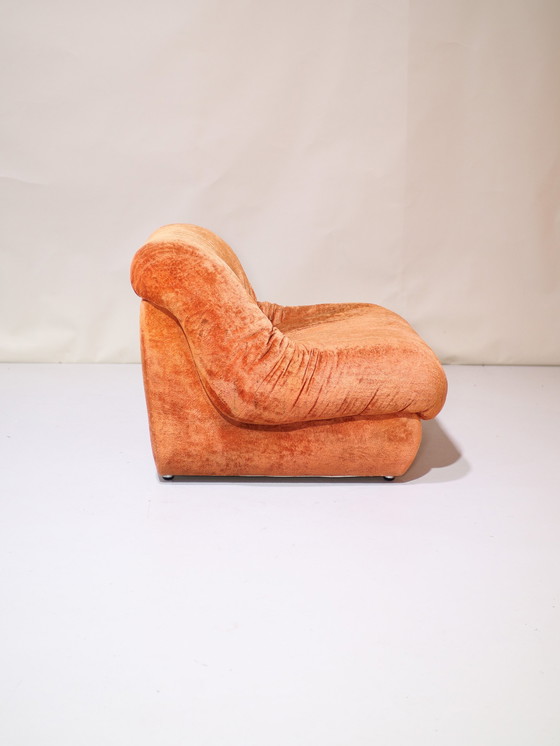 Image 1 of (2x) Italian Armchair Orange Vintage 1970s