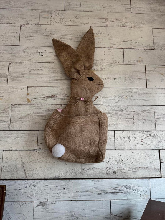 Lapin de Pâques en Jute, années 2010 – Objets déco, Rustic (photo 2 of 6)