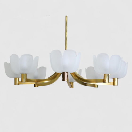 Image 1 of Vintage Pendant Lamp, Chandelier - Brass 1970s