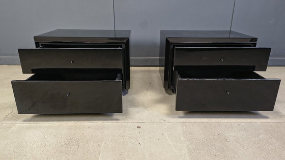 Image 1 of Par de mesitas de noche de Interluke, década de 1970.