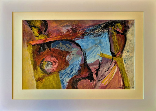 Theo Reusing "Hephaistos" Peinture, acrylique sur papier