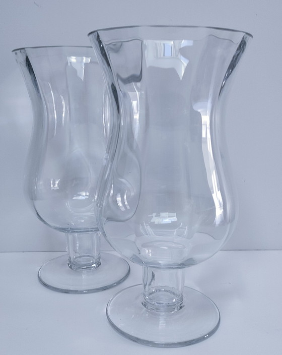Image 1 of Pair of tall candlesticks Glass France Early 20th century