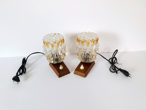 Image 1 of Paire de lampes de table vintage, lampes de chevet lampes de bureau 70's