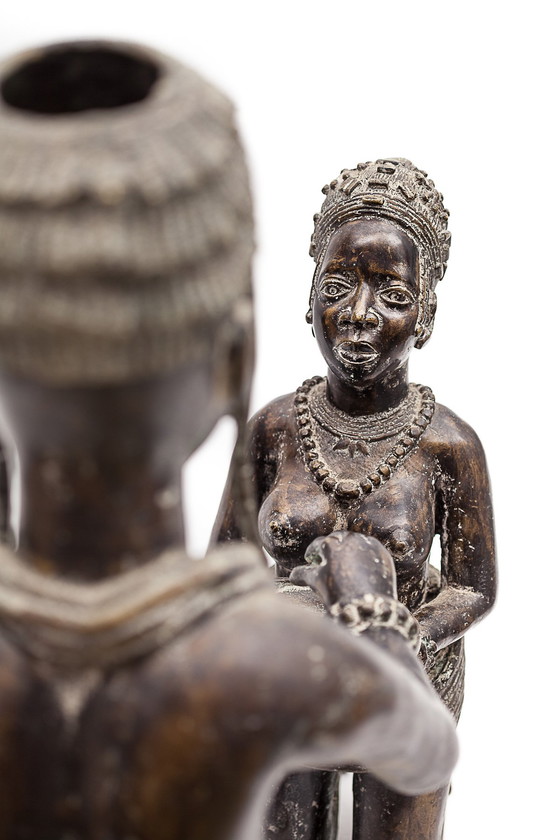 Image 1 of Bronze "L'Offrande De Cauris", Benin, 1950