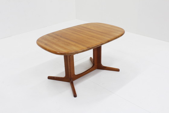 Image 1 of Vintage Danish Oval Extendable Dining Table Solid Teak Glostrup