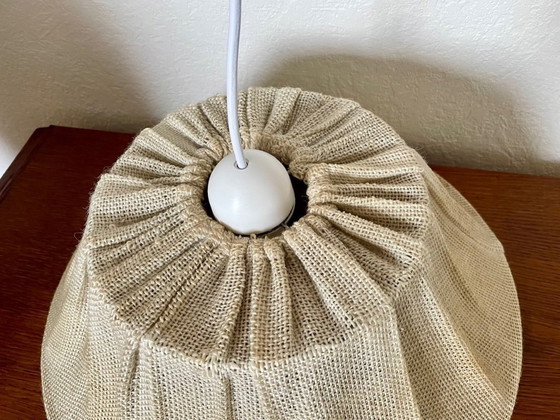 Image 1 of Suspension en bois et jute, style scandinave vintage, années 1960