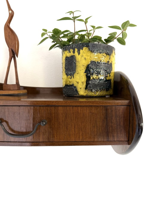 Image 1 of Consolle da parete vintage danese in mogano anni '60