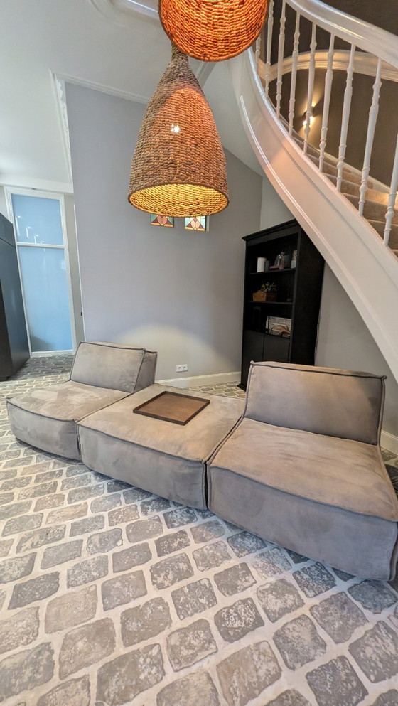 Image 1 of Modulaire bank (Goossens Jim) Micro Leer Alcamara Licht Grijs