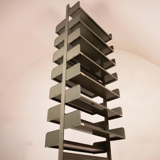 Lips Vago Mid Century Congresso Sistema di scaffalature in metallo 1960 – Librerie, polished steel (photo 23 of 26)