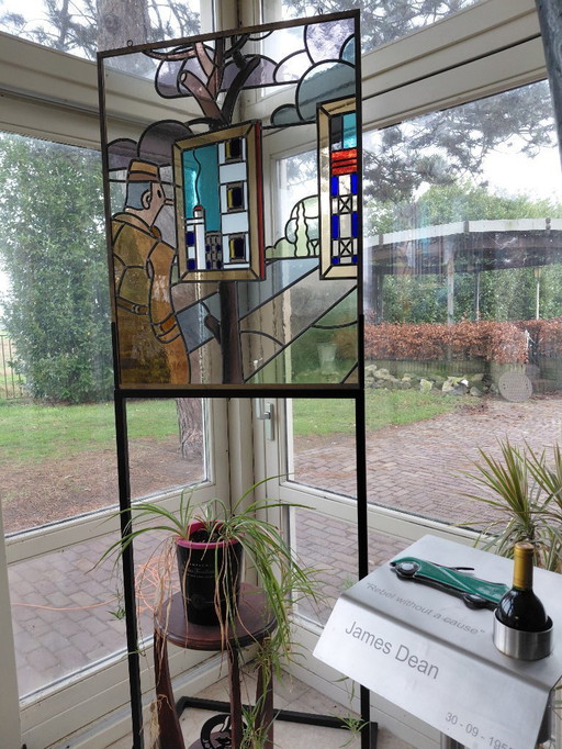 UNIQUE! Stained glass window by Joost Swarte