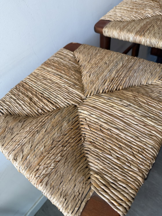 Tabourets de bar style années 50 – Wood, Wicker (photo 4 of 8)