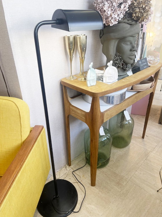 Vintage Abo Randers leeslamp van zwart metaal – Gemaakt in Denemarken – jaren 80 – Vloerlampen, Metal (photo 7 of 7)
