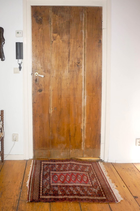 Image 1 of vintage tribal wool rug * afghan baluchi style carpet * geometric nomadic rug * small area rug boho decor