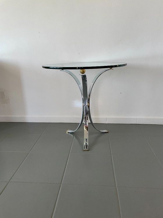 Image 1 of Spectacular original French Modernist design side table from the 1970s by Maison Jansen (France)