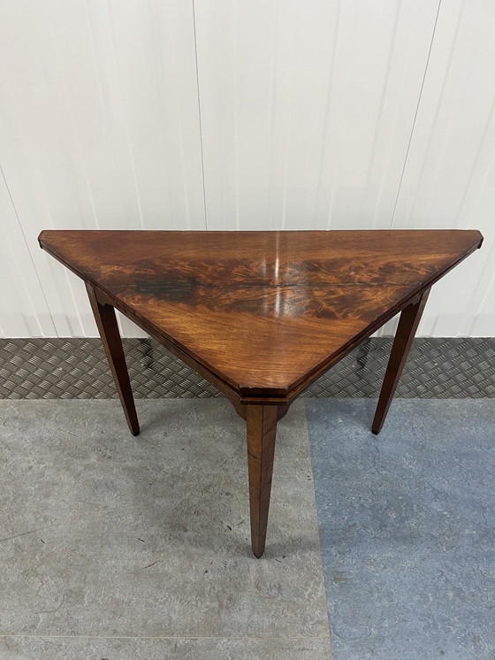 Image 1 of Antique Art Deco Amsterdam School Game Table Poker Table