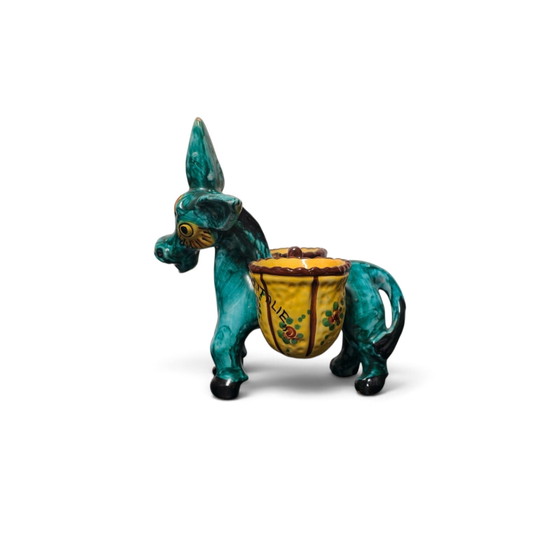 Vintage Perugia ceramic donkey with baskets – Italy, circa 1950s – hand-painted – Decorative Objects (photo 5 of 9)
