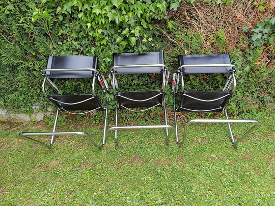 Image 1 of Set Of 3 Mart Stam Cantilever Armchairs