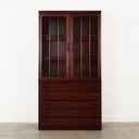 Vitrine en acajou, design danois, années 1970, production : Danemark