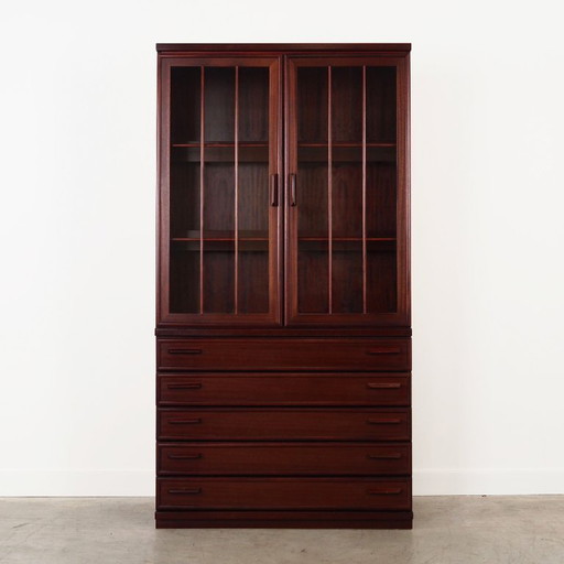 Mahogany showcase, Danish design, 1970s, production: Denmark