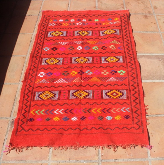 Nuovo Tappeto Berbero Marocchino in Lana Tessuto a Mano 210 × 127 cm | Autentico Amazigh Hanbel – Tappeti (photo 2 of 8)