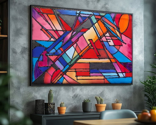Cubism A1425 - abstract painting XXL