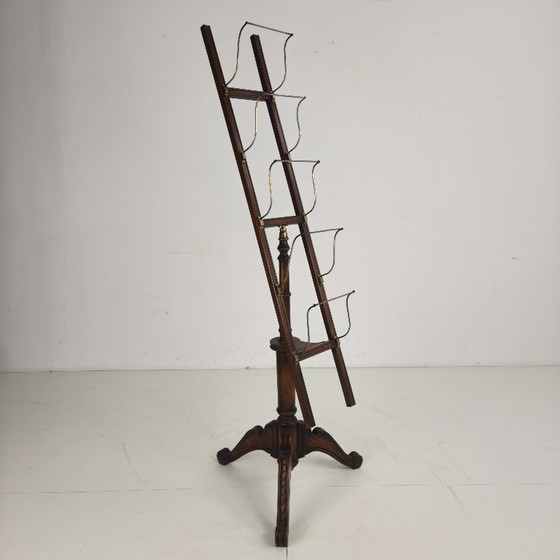 Image 1 of English antique revolving newspaper and book stand