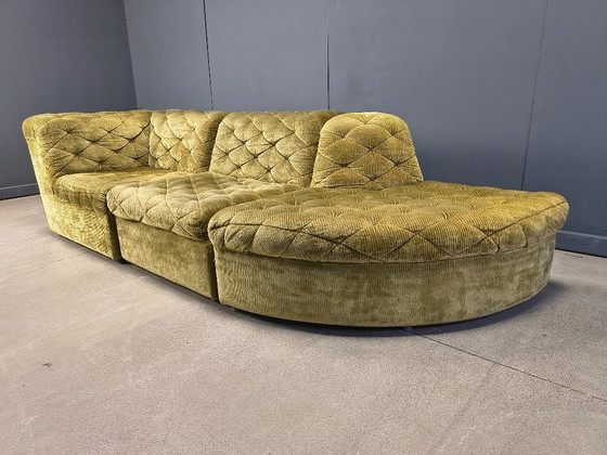 Image 1 of Canapé modulable vintage en velours de Laauser, années 1970