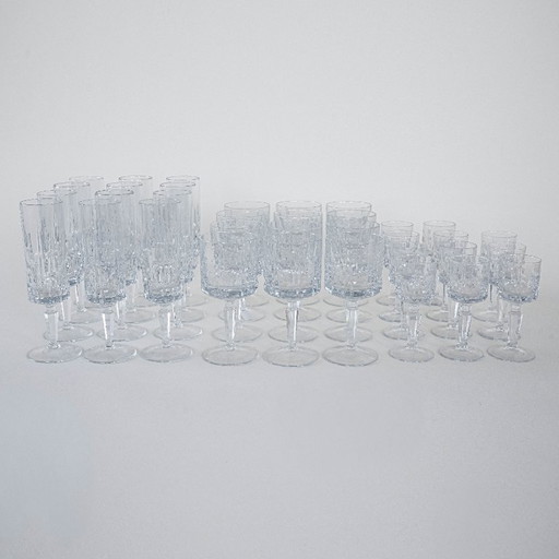 Set kristallen glazen, Italiaans design, jaren 70, gemaakt in Italië.