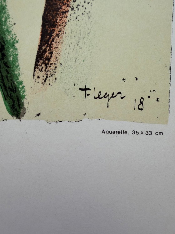 Image 1 of Fernand Léger (1881–1955), Gouachen, Aquarelle + Dessins, Originales französisches Ausstellungsplakat