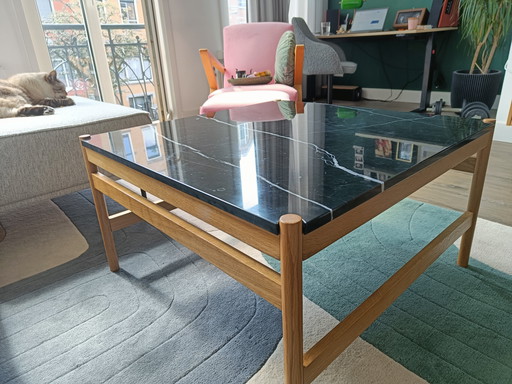 Hubsch Raw Coffee Table Zwart Marmer En Eikenhout - Nog In Doos!