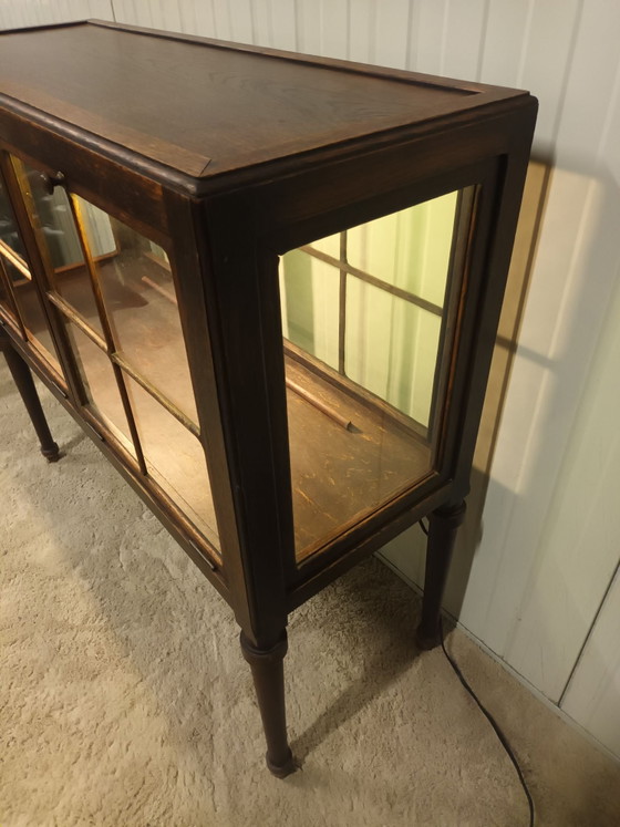 Vitrine/meuble à thé antique, Bois, Verre, Marron (photo 10 sur 15)