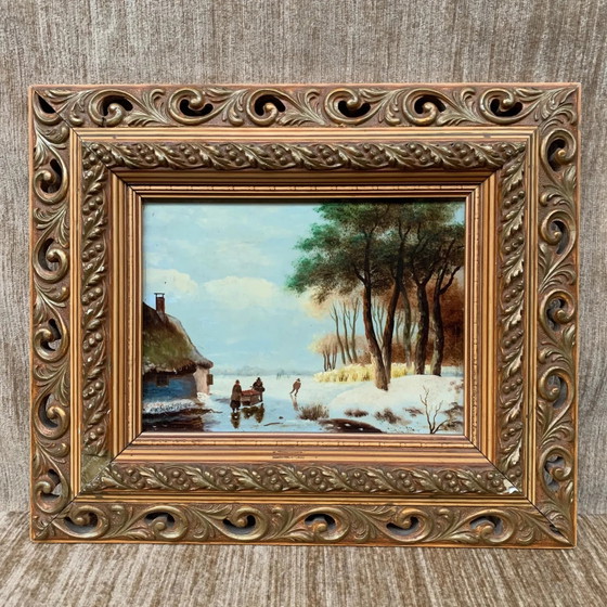 Table "Winter skating". – Paintings & Drawings, Wood (photo 6 of 6)