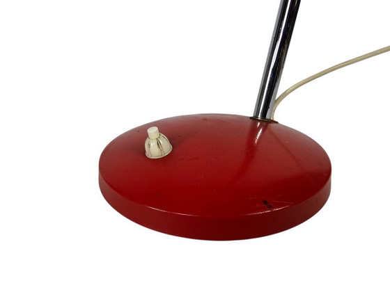 Image 1 of Hala Zeist - lampada da scrivania - rossa - collo flessibile - anni '60