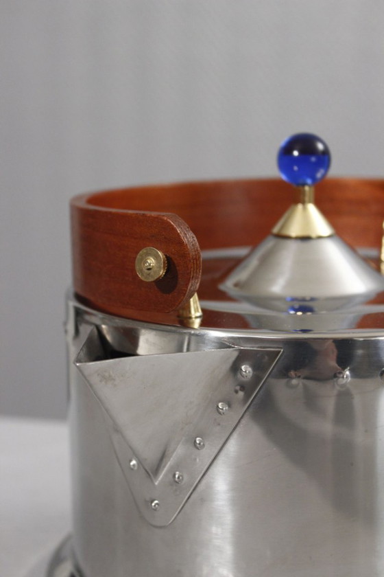 Image 1 of "Ottoni" teapot designed by Carsten Jørgensen for Bodum Memphis style 1980s