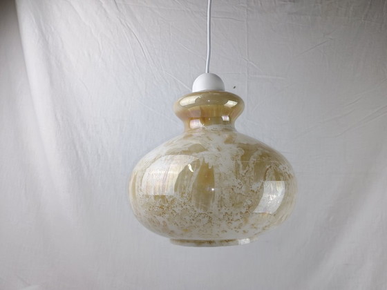 Image 1 of Lampada a sospensione vintage in vetro di Murano di Carlo Nason per Mazzega, 1950-1960