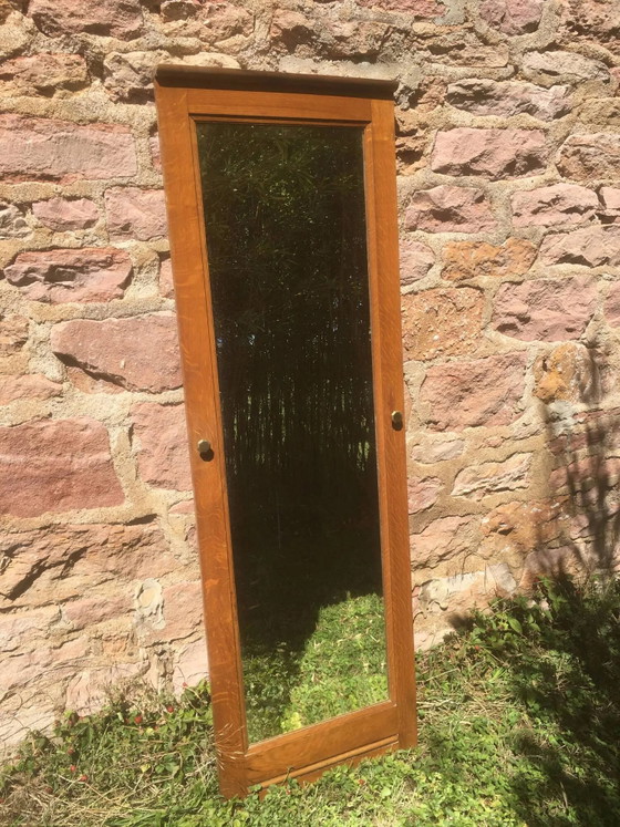 Miroir biseauté cadre en chêne – Laiton (photo 2 of 11)